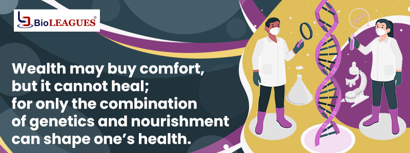  Wealth may buy comfort, but it cannot heal; for only the combination of genetics and nourishment can shape one’s health.