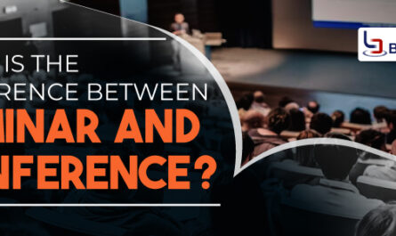 What is the difference between seminar and conference?